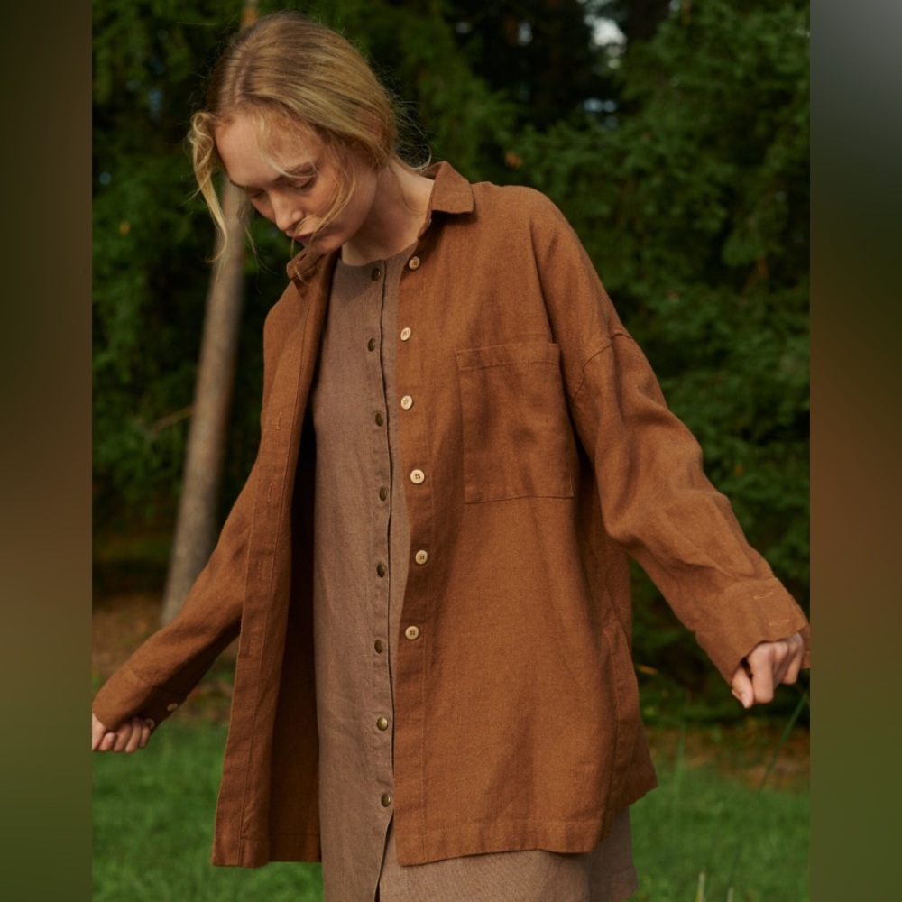 BRAND NEW Linenfox Vika Wool Blend Shirt